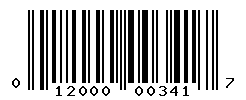 UPC barcode number 012000003417