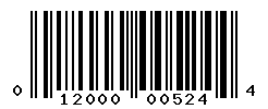 UPC barcode number 012000005244