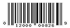 UPC barcode number 012000008269