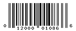 UPC barcode number 012000010866