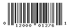 UPC barcode number 012000012761