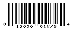 UPC barcode number 012000018794