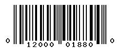 UPC barcode number 012000018800