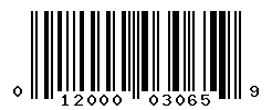 UPC barcode number 012000030659