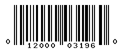 UPC barcode number 012000031960