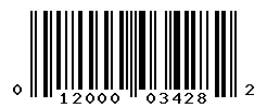 UPC barcode number 012000034282