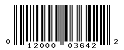 UPC barcode number 012000036422