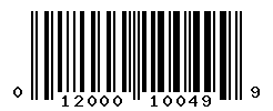 UPC barcode number 012000100499