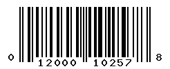 UPC barcode number 012000102578