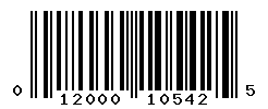 UPC barcode number 012000105425