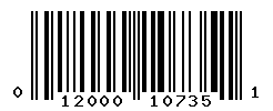 UPC barcode number 012000107351