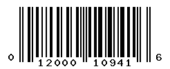 UPC barcode number 012000109416