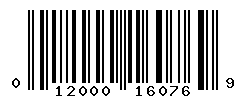 UPC barcode number 012000160769