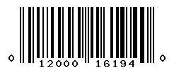 UPC barcode number 012000161940