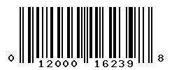 UPC barcode number 012000162398