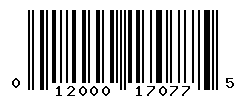 UPC barcode number 012000170775