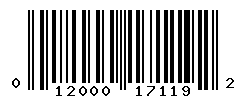 UPC barcode number 012000171192