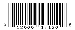UPC barcode number 012000171208
