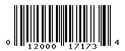 UPC barcode number 012000171734