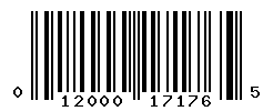 UPC barcode number 012000171765