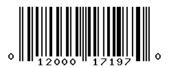 UPC barcode number 012000171970