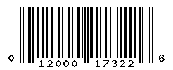 UPC barcode number 012000173226