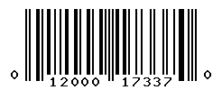 UPC barcode number 012000173370