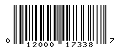 UPC barcode number 012000173387