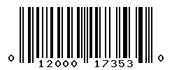 UPC barcode number 012000173530