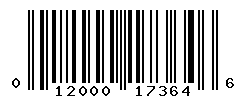 UPC barcode number 012000173646