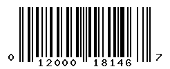 UPC barcode number 012000181467