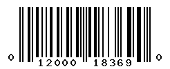 UPC barcode number 012000183690