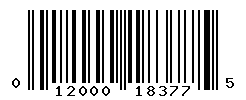 UPC barcode number 012000183775