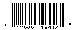UPC barcode number 012000184475