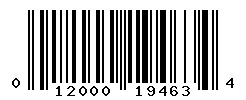 UPC barcode number 012000194634