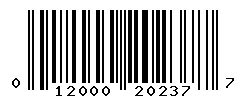 UPC barcode number 012000202377