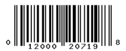 UPC barcode number 012000207198