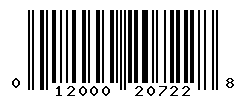 UPC barcode number 012000207228