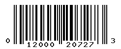 UPC barcode number 012000207273