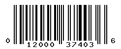 upc 012000374036 barcode image