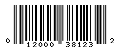 upc 012000381232 barcode image