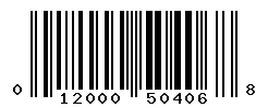 UPC barcode number 012000504068