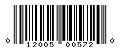 UPC barcode number 012005005720