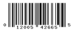 UPC barcode number 012005426655