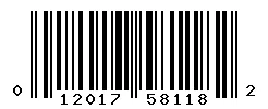 UPC barcode 012017581182