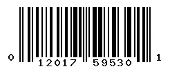UPC barcode 012017595301