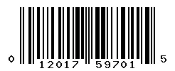 UPC barcode 012017597015