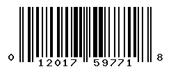 UPC barcode 012017597718