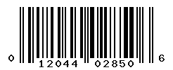 UPC barcode number 012044028506