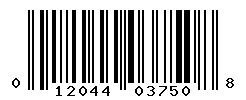 UPC barcode number 012044037508